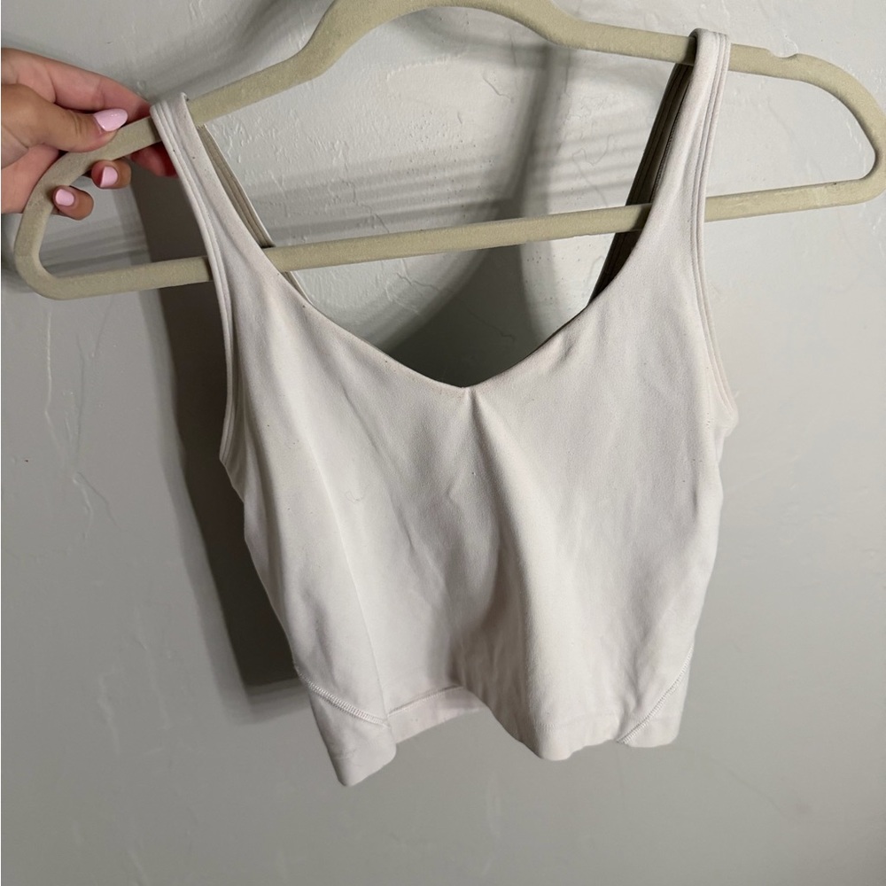 White Cropped Tank Top